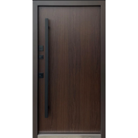 Елегант вулиця Qdoors Стрит  RAL8019/Дуб темний  (ручка труба)
