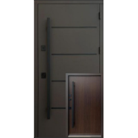 Горизонталь вулиця Qdoors Стріт  RAL8019/Дуб темний